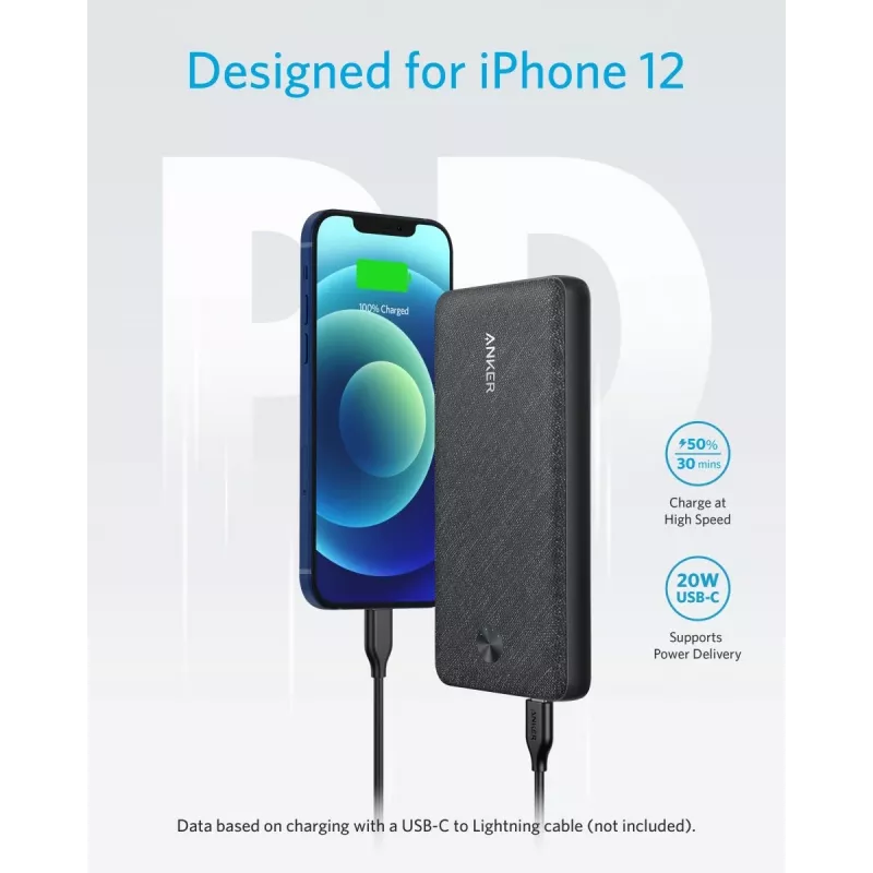 POWER BANK USB 20000MAH nero/A1365G11 ANKER