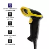 Qoltec 50867 lettore laser di codici a barre 1D/2D, USB, nero