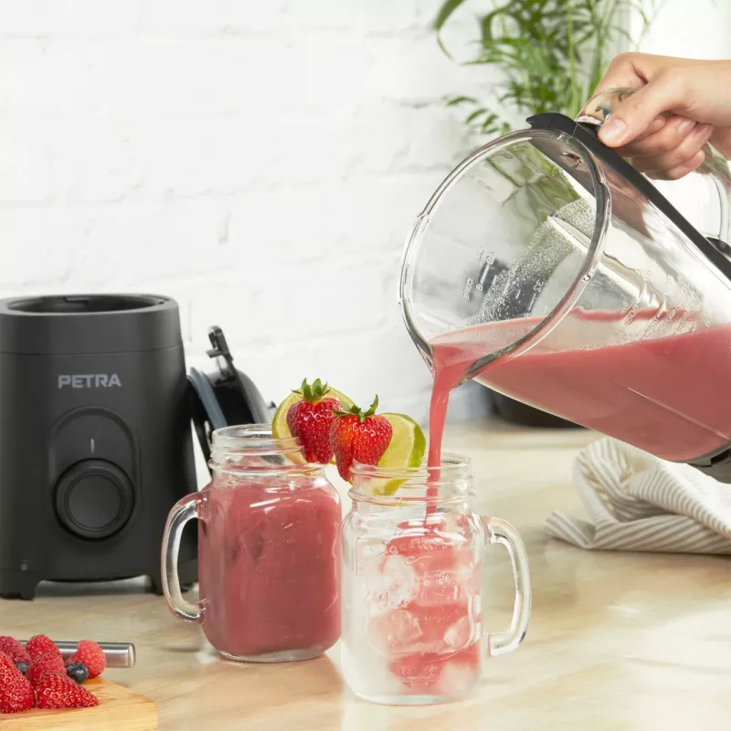 Contenitore mixer in vetro Petra PT5531MBLKVDE nero