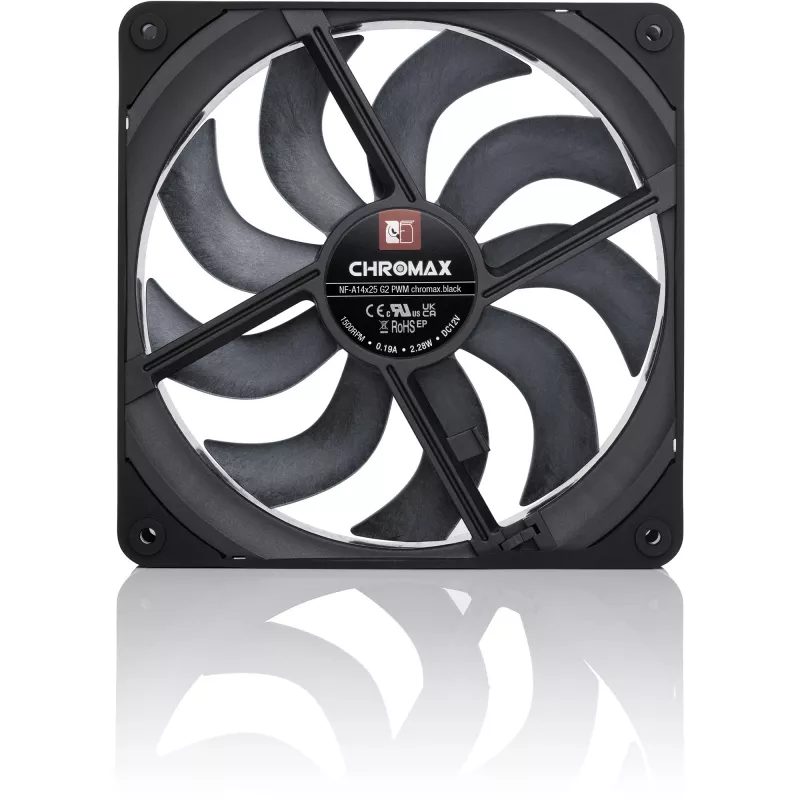 Noctua NF-A14x25 G2 PWM chromax.nero ventola per case 140mm