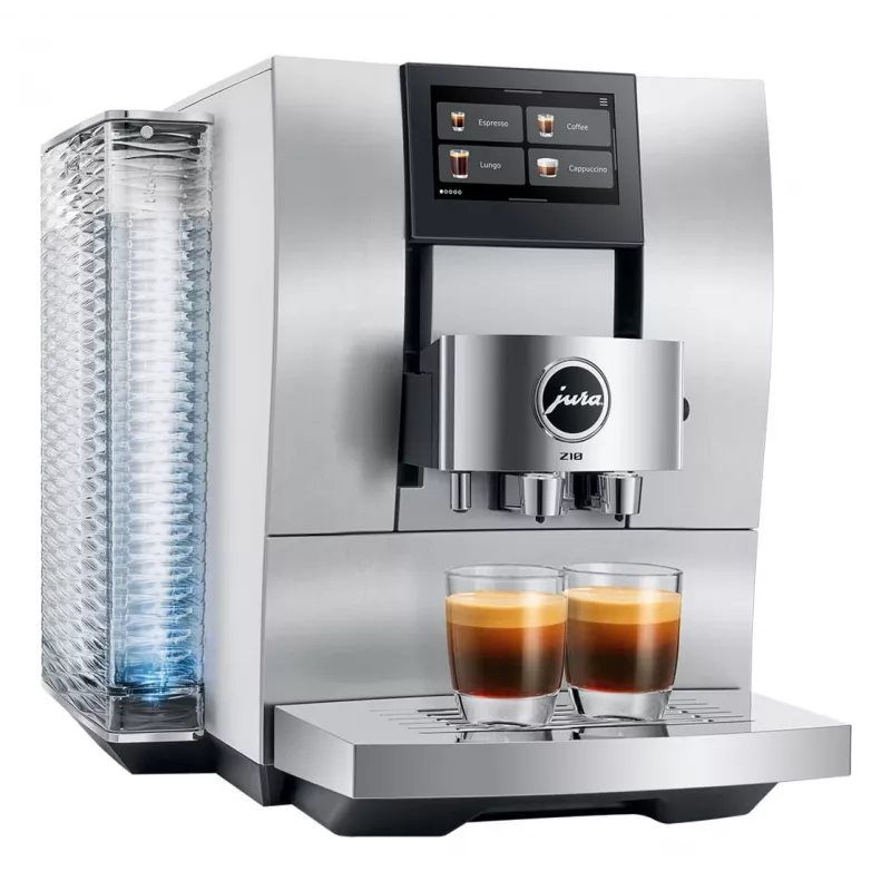 Macchina per caffè espresso automatica JURA Z10 (EB) — serbatoio acqua 2,4 L, macinacaffè integrato, 1450 W, alluminio/bianco