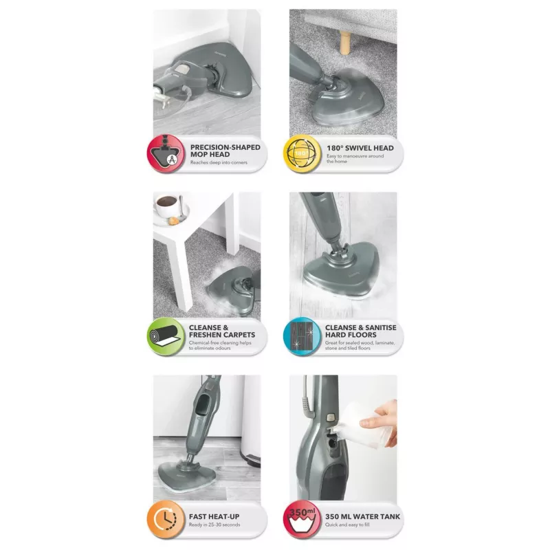 Beldray BEL01986VDER pulitore a vapore Clean and Refresh