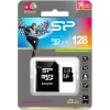 Scheda di memoria flash MicroSDXC Silicon Power 128 GB UHS‑I (Class 10, U1), 85 MB/s, nera, con adattatore SD
