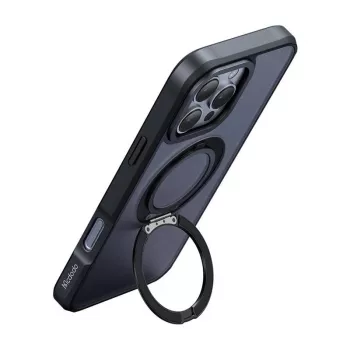 Custodia protettiva con MagSafe McDodo PC-4933 per iPhone 16 Pro Max con supporto integrato, nero