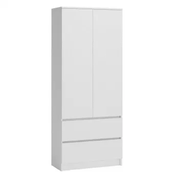 Armadio guardaroba Top E Shop SZAFA MALWA B 5 ripiani 2 ante battenti bianco 900×500×1800 mm