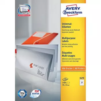 Avery-Zweckform 3479 etichette bianco carta 70x32mm adesivo permanente