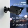 Telecamera tubolare finta CEE IR1800 B, telecamera di sorveglianza simulata con LED IR, nero