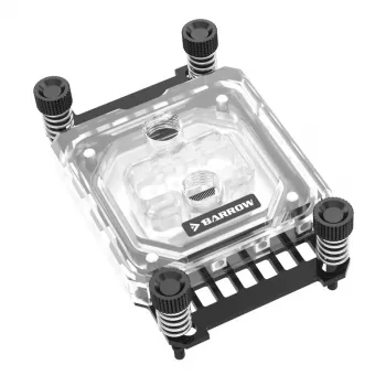Waterblock Brimarex BARROWCH LTYK3A-04 V2 per socket AMD AM4/AM5, acrilico, nero