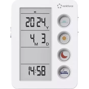Renkforce RF-4883628 Sveglia White promemoria farmaci (RF-4883628)