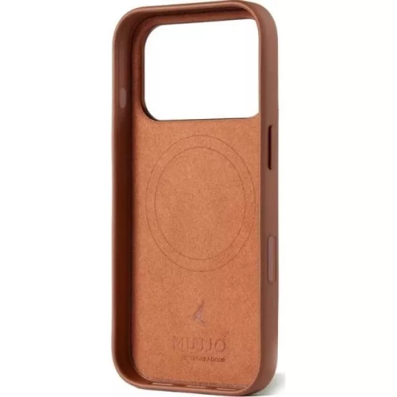 Mujjo Full Leder Case MagSafe custodia per iPhone 17 Pro marrone
