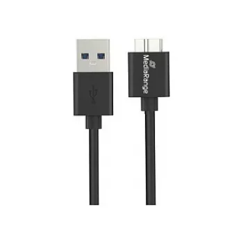 Cavo di ricarica e sincronizzazione USB-A a Micro-B USB 3.0 MediaRange MRCS239 — 50 cm, 5 Gbit/s, 5 W, nero