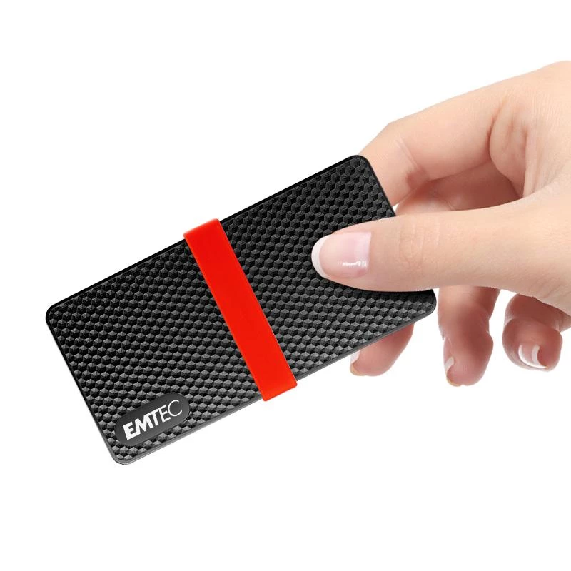 SSD Emtec 512GB USB Type-C 3.2 Gen 1 nero rosso X200