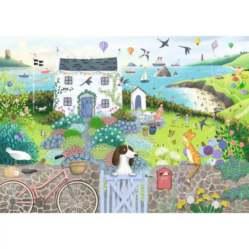 Puzzle Ravensburger Coastal Cottage 1000 pezzi, 700 mm di larghezza, 2 mm di spessore