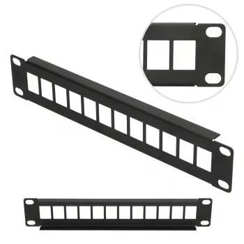 Patch panel Extralink 12 porte UTP 10 pollici case in metallo, nero