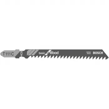 Bosch T 111 C lama per seghetto alternativo in acciaio al carbonio (HCS) 3 pz.