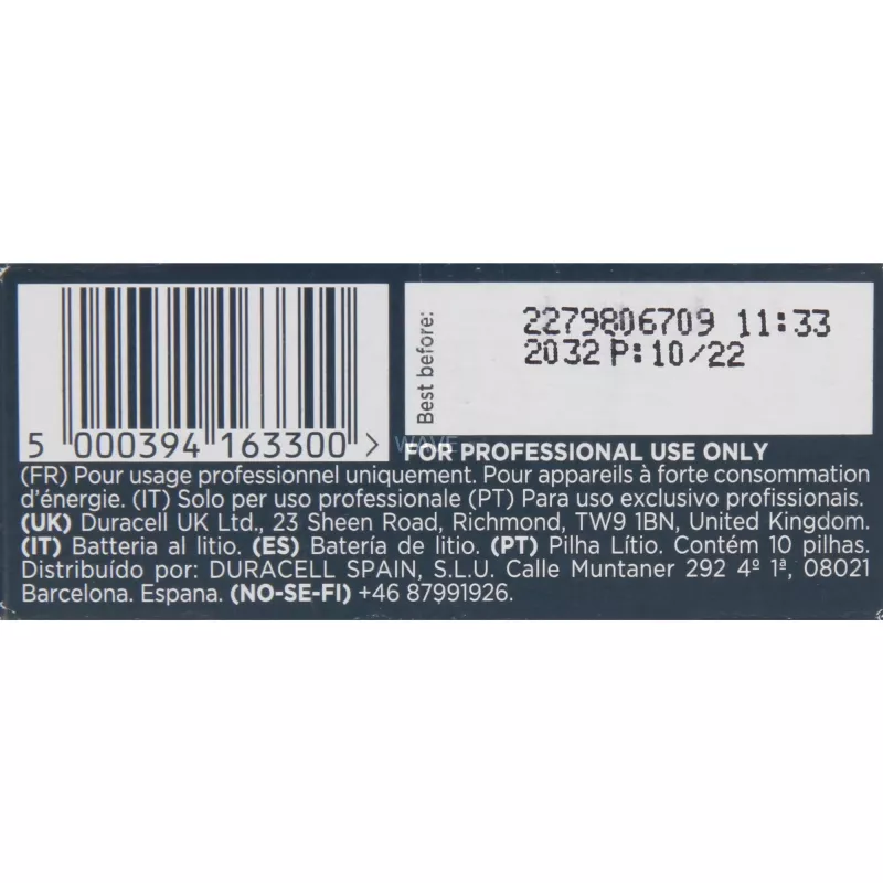 Batteria al litio Duracell CR2 3V (modello 163300) per fotocamere ed elettronica