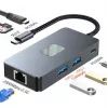 TB adattatore hub USB-C (7-in-1) HDMI USB SD/TF RJ45 (2500 Mbit/s) PD