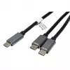 ROLINE - Cavo USB - USB-C 24 pin (M) a USB-C 24 pin (M) - USB 2.0 - 1,85 m - alimentazione USB (100 W) - nero (11.02.8308)