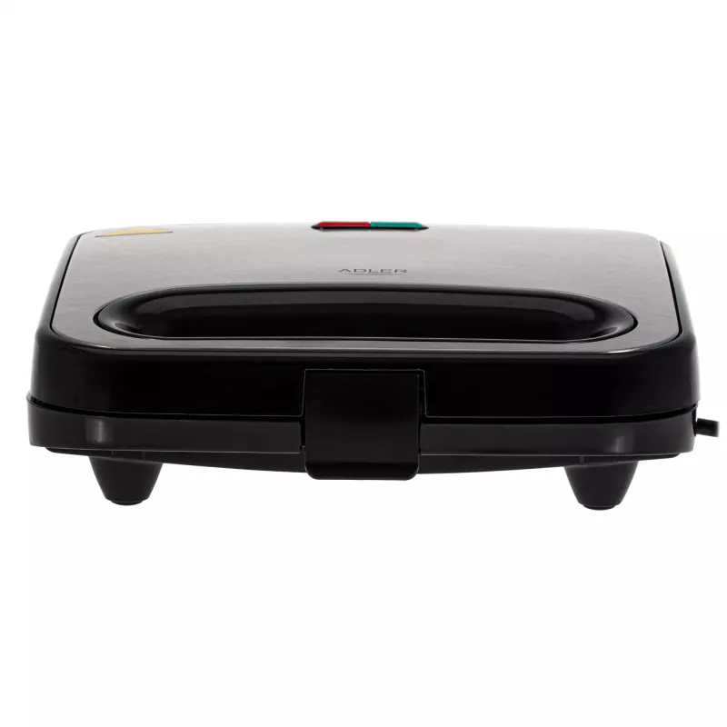 Sandwich maker Adler AD 3076 — sandwich maker compatto da tavolo 1000 W, nero/argento