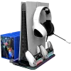 Supporto di raffreddamento CANYON CS-51 RGB per PS5 slim nero con doppia stazione di ricarica per controller