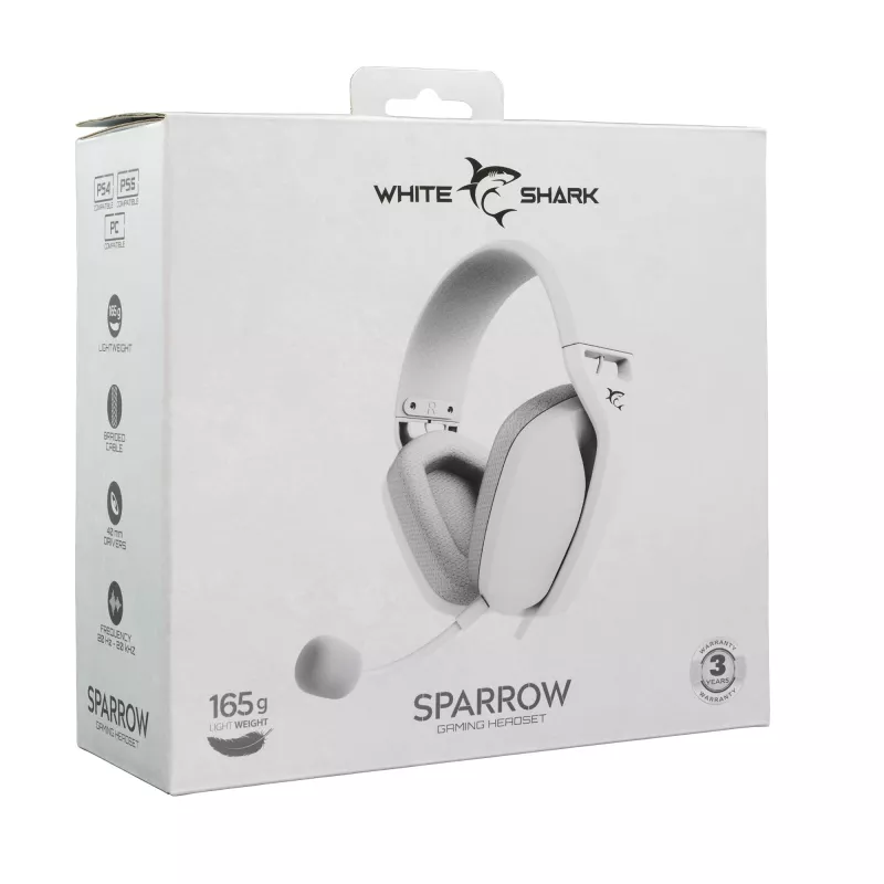 Cuffie White Shark GH-2443 Sparrow bianco