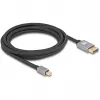 Delock - cavo DisplayPort - Mini DisplayPort (M) a DisplayPort (M) - DisplayPort 1.4 - 3,0 m - supporta 8K 60 Hz - nero, grigio (81093)