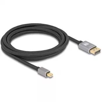 Delock - cavo DisplayPort - Mini DisplayPort (M) a DisplayPort (M) - DisplayPort 1.4 - 3,0 m - supporta 8K 60 Hz - nero, grigio (81093)