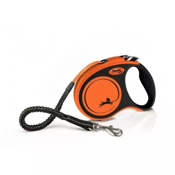 Guinzaglio da traino Flexi Xtreme 5 m, arancione/nero, taglia media (fino a 35 kg)