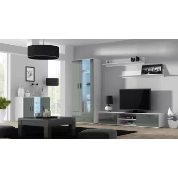 Cama set di due mensole 125cm SOHO bianco opaco