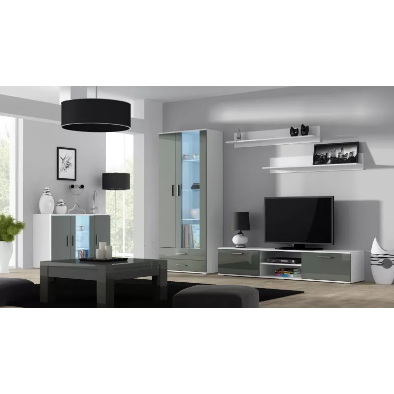 Cama set di due mensole 125cm SOHO bianco opaco