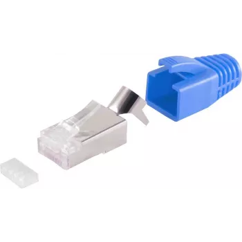 Connettore per cavo RJ-45 ShiverPeaks 72067-10B blu bianco