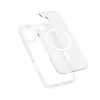 Custodia Crong Hybrid Matte Magnetic MagSafe per iPhone 17 – bianco traslucido, PC+TPU