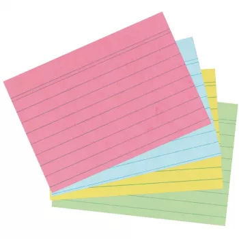 Scheda per schedario Herlitz 10836245 blu verde rosa giallo