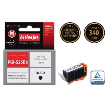 Cartuccia d'inchiostro compatibile ActiveJet ACC-525BN, nero, a base di pigmento 20 ml, alta resa (XL), per Canon PGI-525Bk