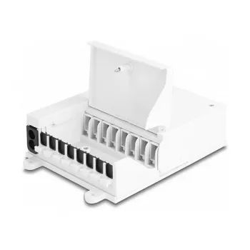 Scatola di distribuzione in fibra ottica DeLOCK FTTH montaggio a parete interno 8 porte bianco