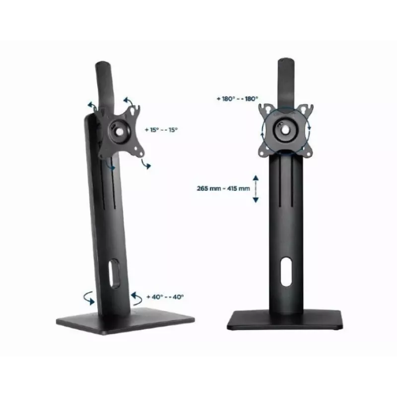 Supporto da tavolo per monitor Gembird MS-D1-01 regolabile in altezza nero