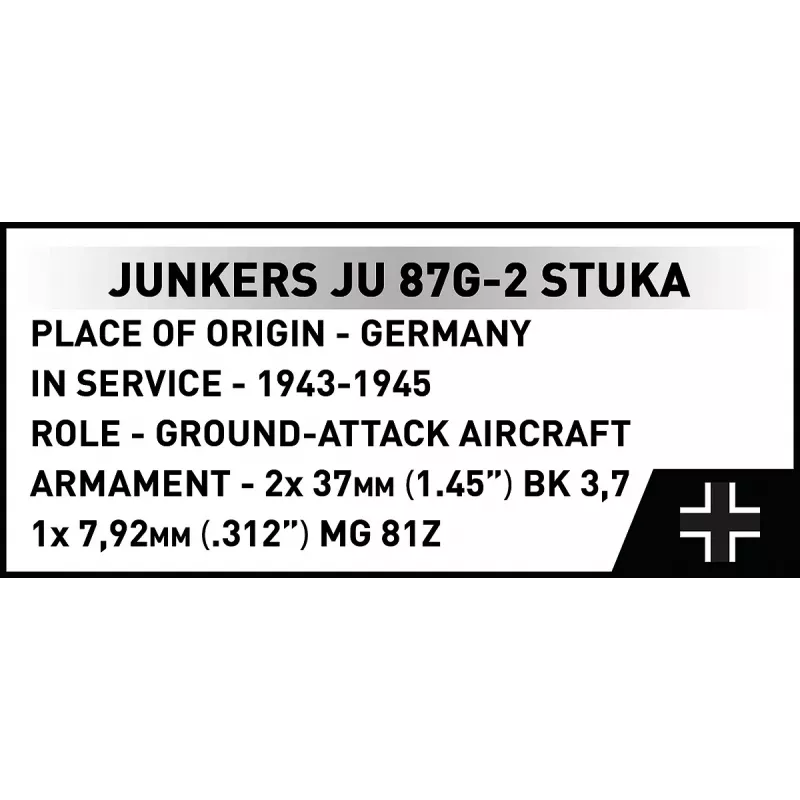 Kit di montaggio Cobi Blocks Junkers JU 87G-2 Stuka 571 pz. modellino da costruire