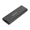 Qoltec 50312 contenitore per SSD M.2 NVMe, USB Type-C, nero