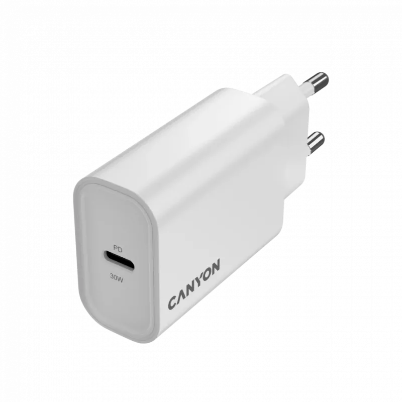 CANYON Caricabatterie OnCharge 30CL Max Power 30W 1xPD EU bianco