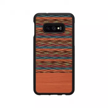 Custodia per smartphone man and wood per Galaxy S10e — scacchi marroni con bordo nero