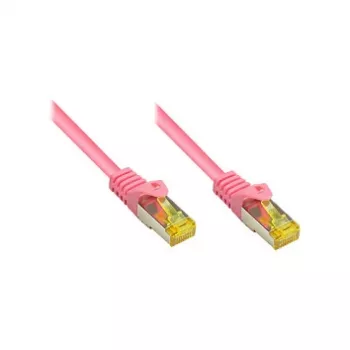 Cavo patch RJ45 con cavo Cat.7 e protezione della levetta (RNS®), S/FTP, PiMF, senza alogeni, 600 MHz, OFC, magenta, 1 m, Good Connections® (8070R-010M)
