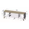 Mobile TV Cama LOTTA 160 2D2K rovere wotan/nero opaco
