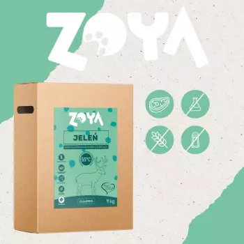 Cibo secco per cani ZOYA ColdPRO Deer 9 kg — mantenimento per cani adulti, monoproteico al cervo, 26% proteine, 9,5% grassi