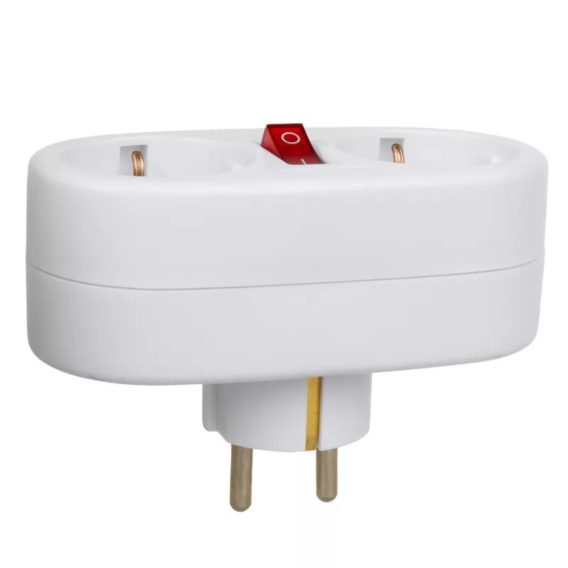 Multipresa MACLEAN MCE338 F — tipo F, 2 prese, 2×16A con interruttore automatico