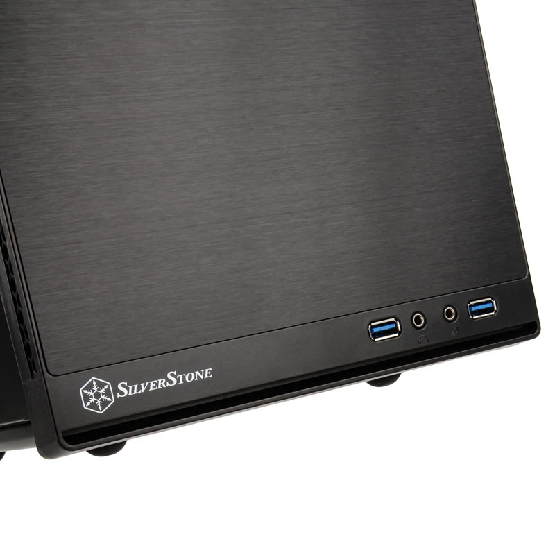 SilverStone SUGO 13 - Desktop - Mini-DTX - senza alimentatore (AT / PS/2) - nero - USB/Audio (SST-SG13B-Q)