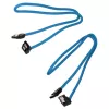 Corsair cavo SATA sleeved premium angolare, blu 60 cm - confezione da 2
