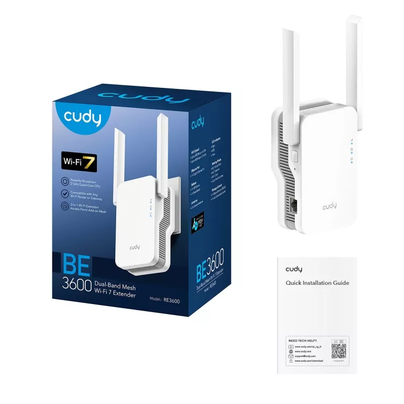 Sistema Mesh Wi-Fi Cudy RE3600 dual-band Wi-Fi 7 bianco