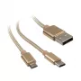 Cavo USB Akasa AK-CBUB42-12GL 1,2 m USB 2.0 USB A USB C/Micro-USB B oro (AK-CBUB42-12GL)
