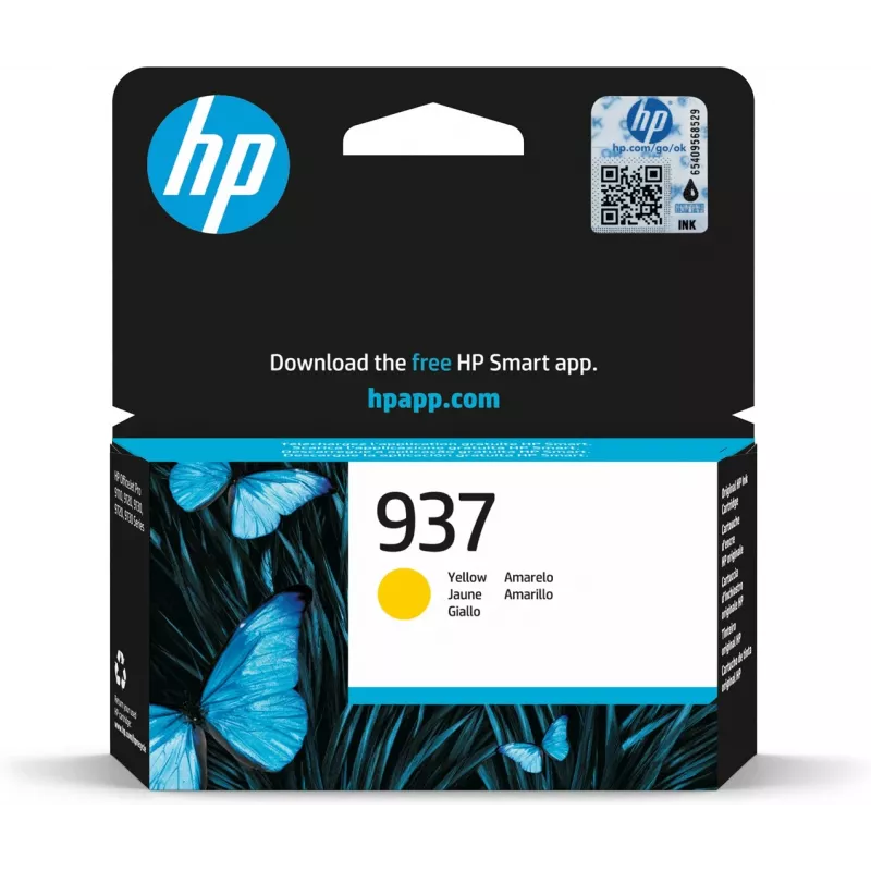 HP 937 Cartuccia di inchiostro originale giallo, giallo, 1 pz., 800 pagine