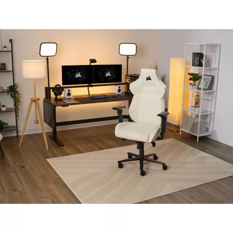 Sedia da gaming per PC Corsair TC500 LUXE seduta imbottita beige